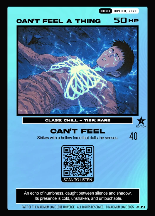 Can't Feel a Thing trading card